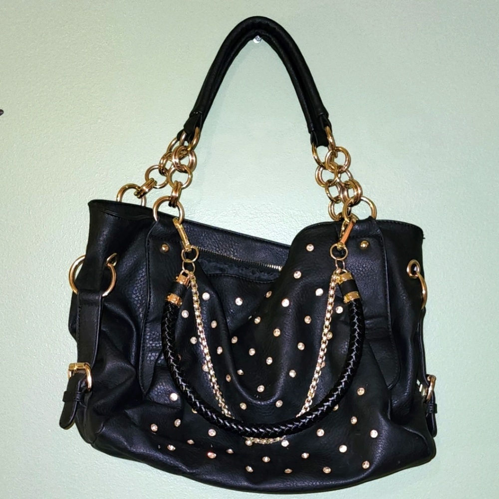Charming Charlie back and gold bag